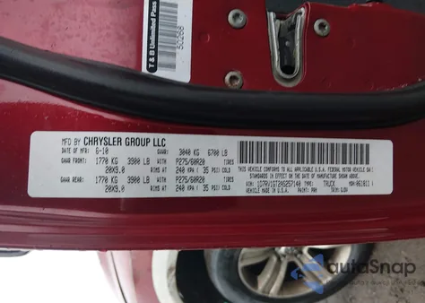 2010 Dodge Ram 1500 Laramie z USA, uszkodzony, nr VIN 1D7RV1GT2AS257140